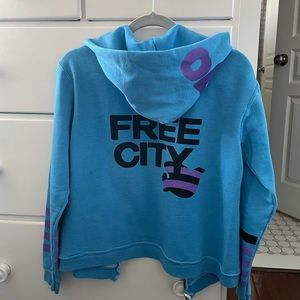 Blue Free City Let’s Go Zip Up Hoodie